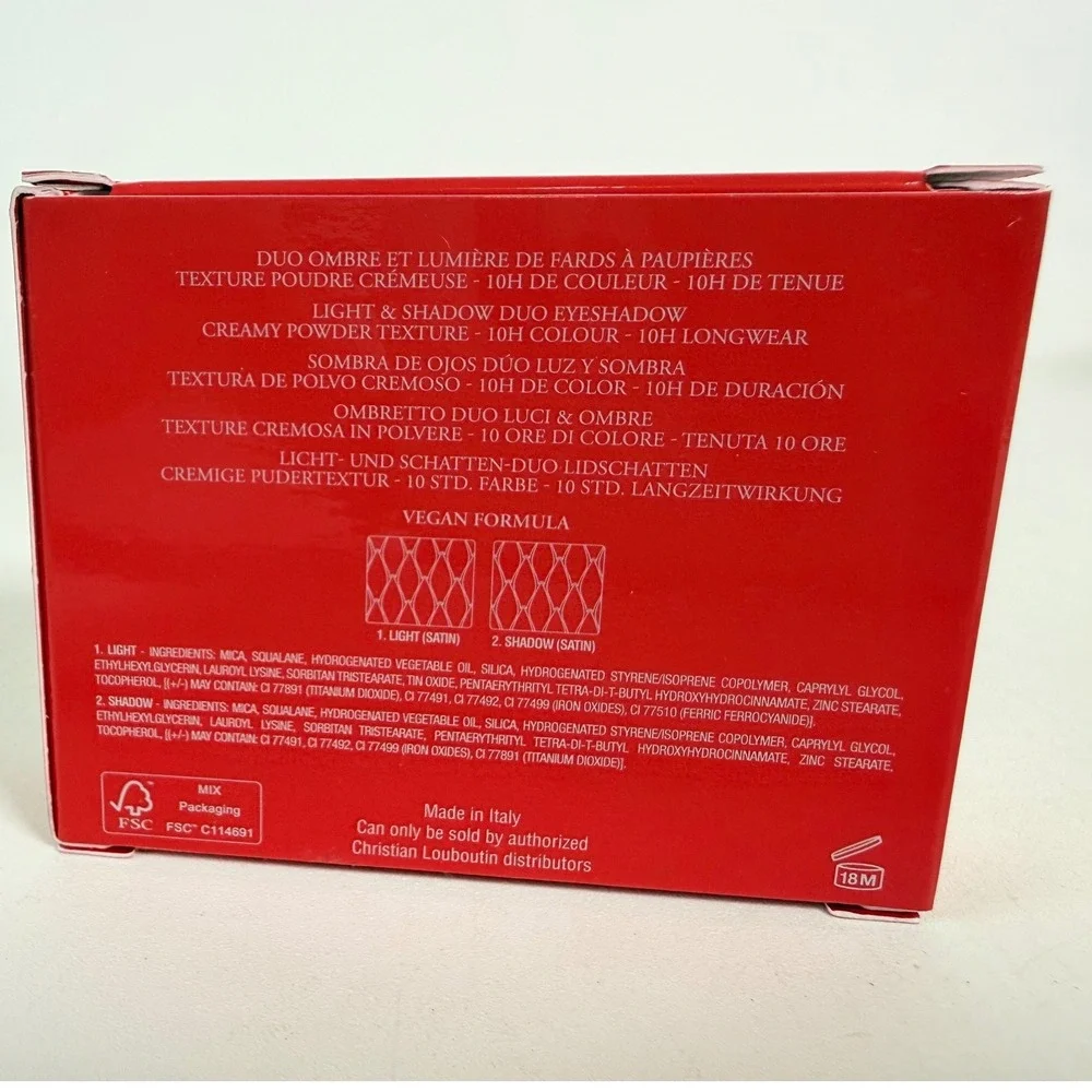 Christian Louboutin Eyeshadow Palette Abracadabra Duo Hot Nudes Chick Satin New